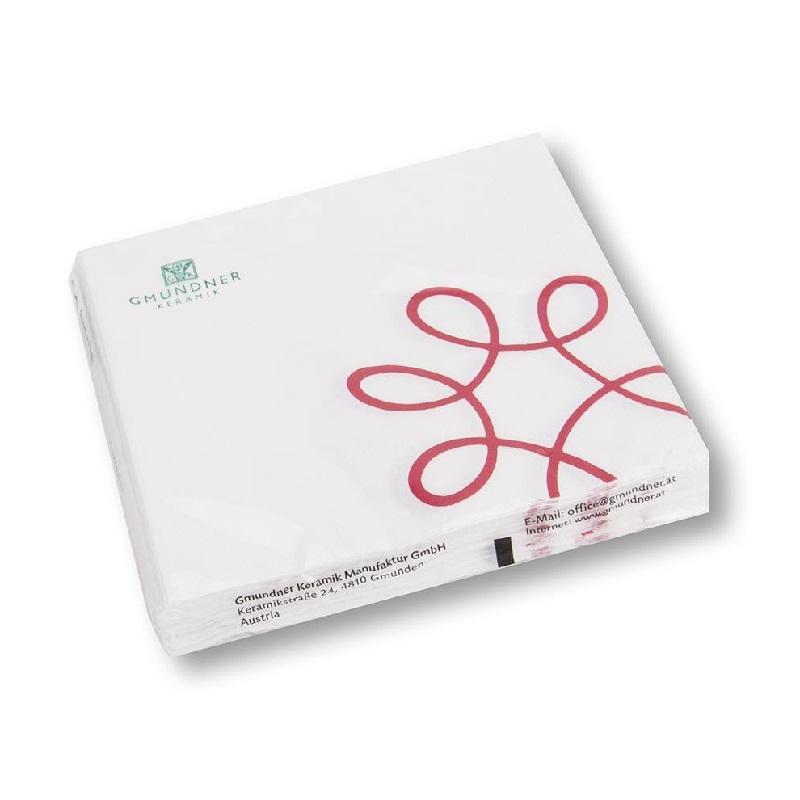 Gmundner Keramik Pur Geflammt Rot Napkins Lunch 33x33 cm 20 pieces