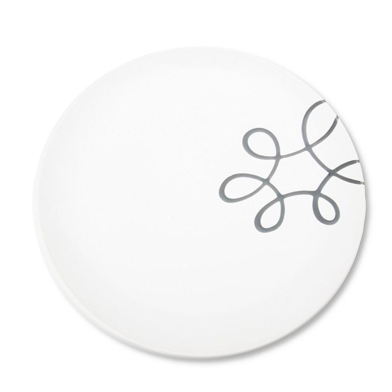 Gmundner Keramik Pur Geflammt Grau Dining Plate Cup d: 25 cm / h: 2.8 cm