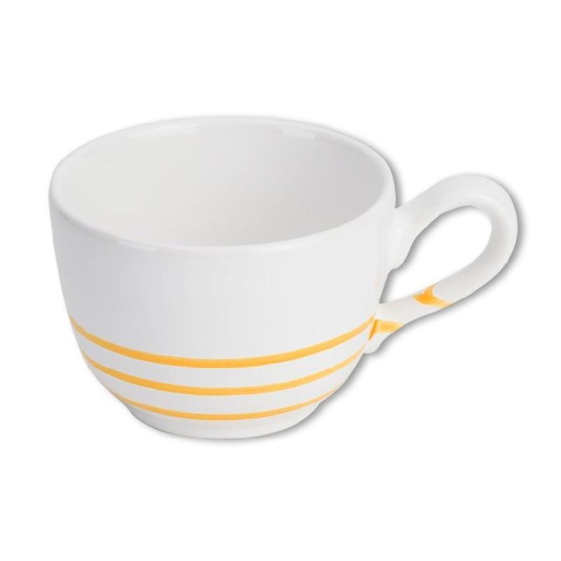 Gmundner Keramik Gelbgeflammt Kaffee-Obertasse glatt 0,19 L / h: 6,6 cm