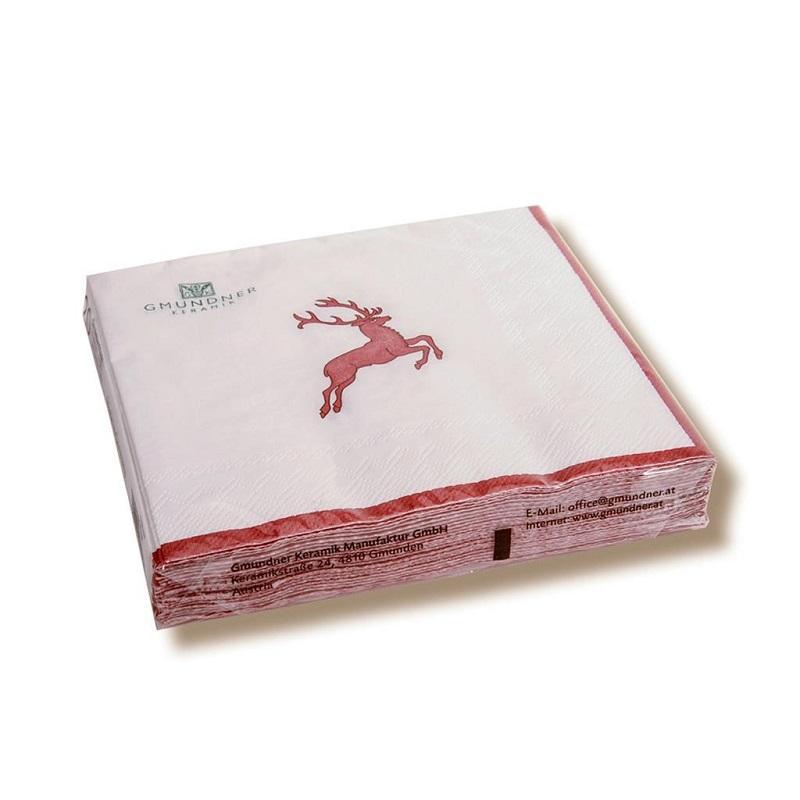 Gmundner керамика Rubinroter Hirsch Салфетки Lunch 33x33 см 20 штук
