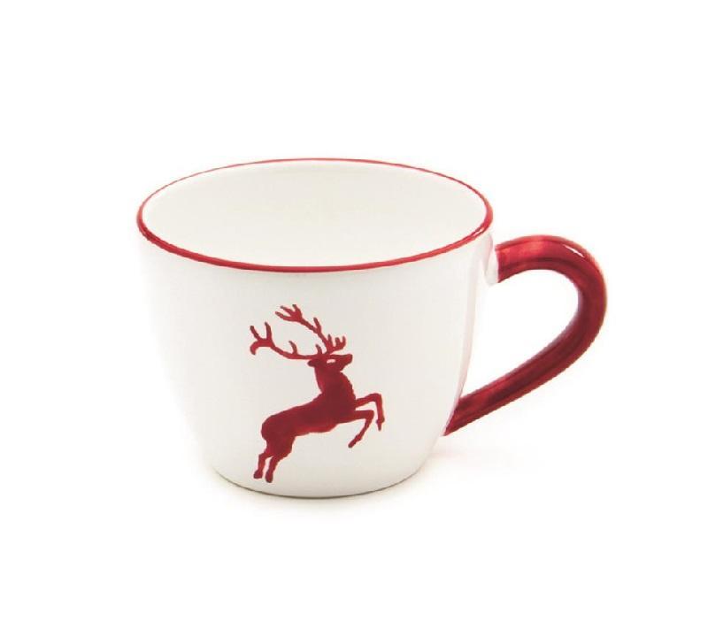 Gmundner Keramik Rubinroter Hirsch Tee-Obertasse Maxima 0,4 L
