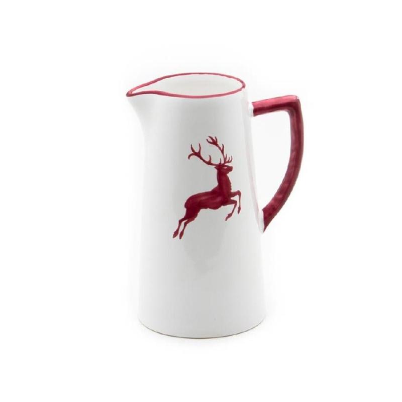 Gmundner Keramik Bordeauxroter Hirsch Water jug 1.2 L / h: 22 cm