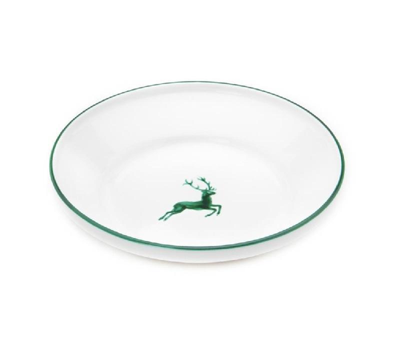 Gmundner Keramik Grüner Hirsch Rice bowl without handle d: 32 cm / h: 7.4 cm