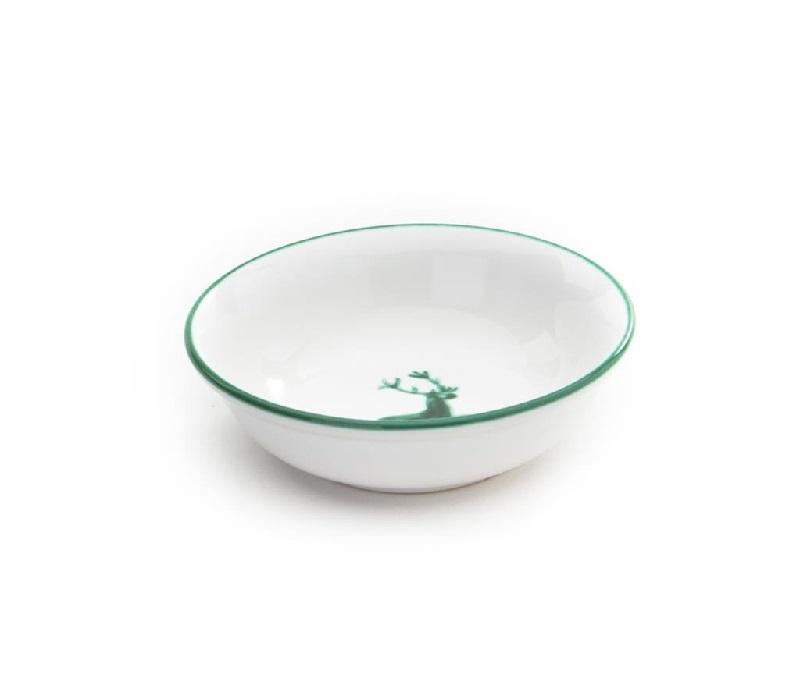 Gmundner Keramik Grüner Hirsch Müslischale klein d: 14 cm / h: 4,5 cm / 0,27 L