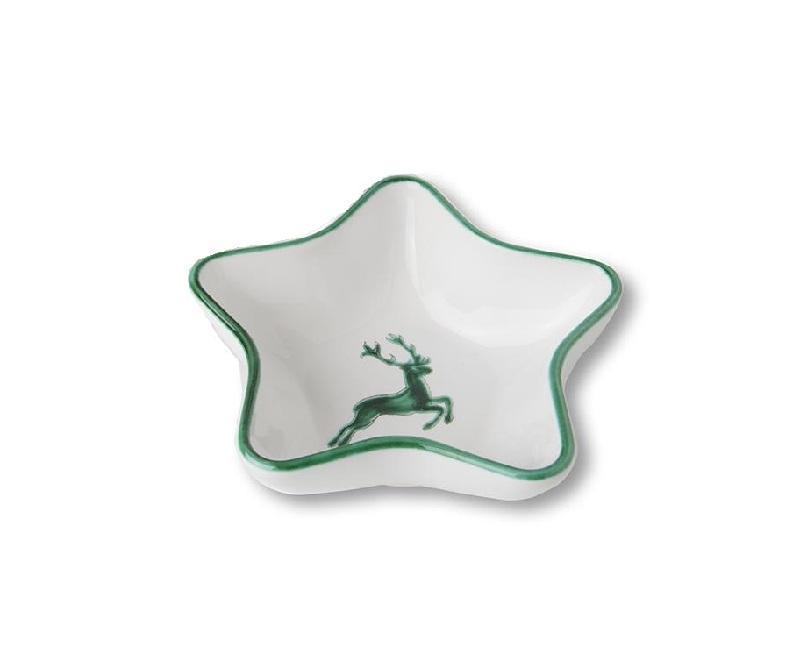 Gmundner Keramik Grüner Hirsch Star bowl Stella d: 14 cm / h: 3.9 cm