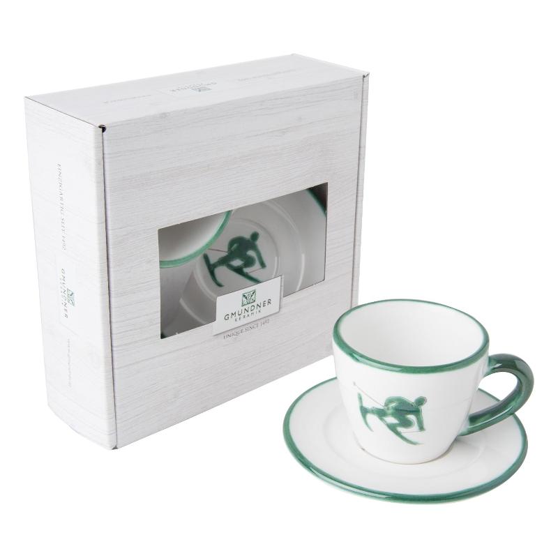 Gmundner Keramik Toni Grün Espresso for you Set 2-pcs