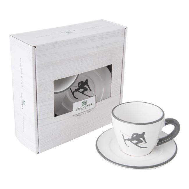 Gmundner Keramik Toni Grau Espresso for you Set 2 pieces