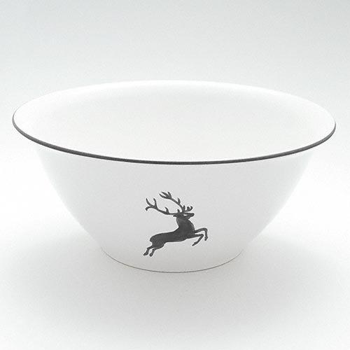 Gmundner Keramik Grauer Hirsch Salatschüssel d: 33 cm / h: 14 cm / 4,5 L
