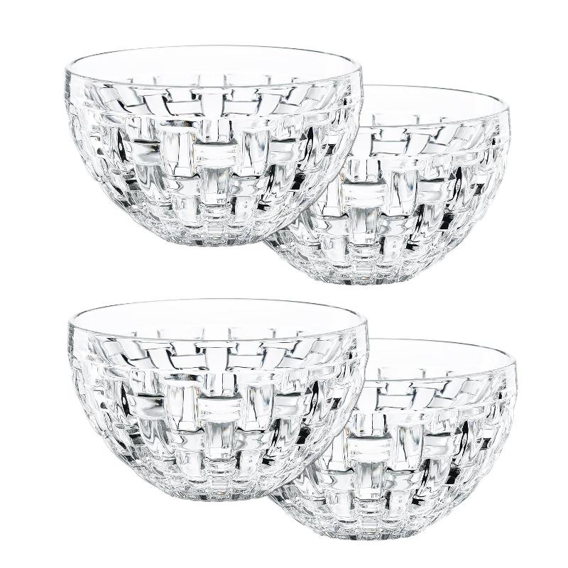 Nachtmann Bossa Nova Round glass dip bowl set 4 pcs 9.8 cm
