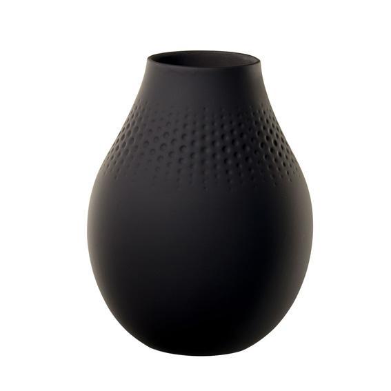 Villeroy & Boch Manufacture Collier Noir Vase Perle hoch 20 cm