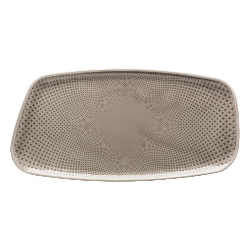 Rosenthal Junto Pearl Grey - Porzellan Platte 30x15 cm