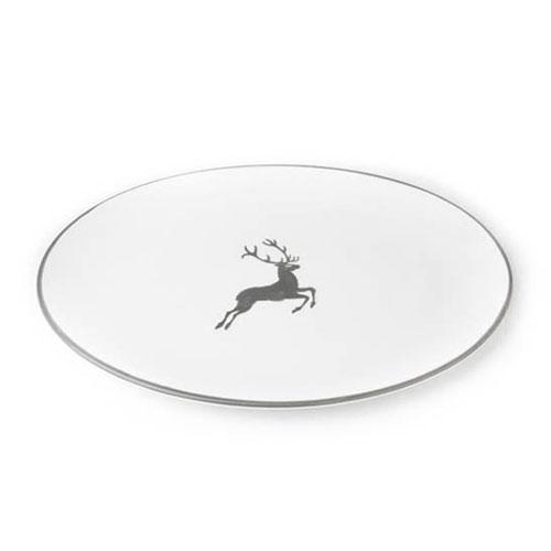 Gmundner Keramik Grauer Hirsch Oval plate 33x26x2.5 cm