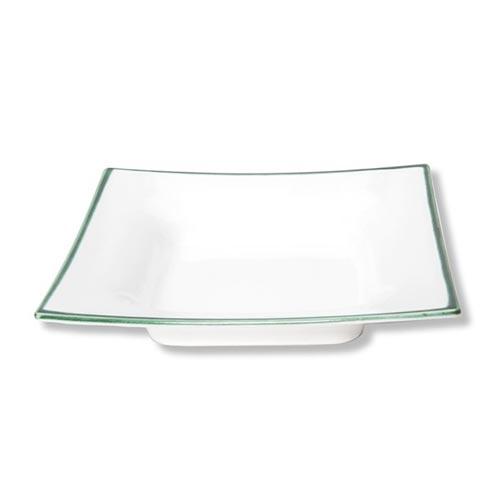 Gmundner Keramik Grüner Rand Square soup plate Trend 20x20 cm