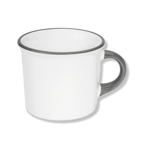 Gmundner Keramik Grauer Rand Kaffeebecher Classic 0,24 L
