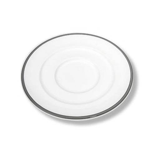Gmundner Keramik Grauer Rand Espresso saucer with flag Gourmet 16 cm