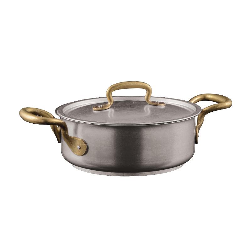 Sambonet 1965 Vintage - нержавеющая сталь matt 18/10 Жаровня с крышкой d: 20 см / h: 7,5 см / 2,5 л
