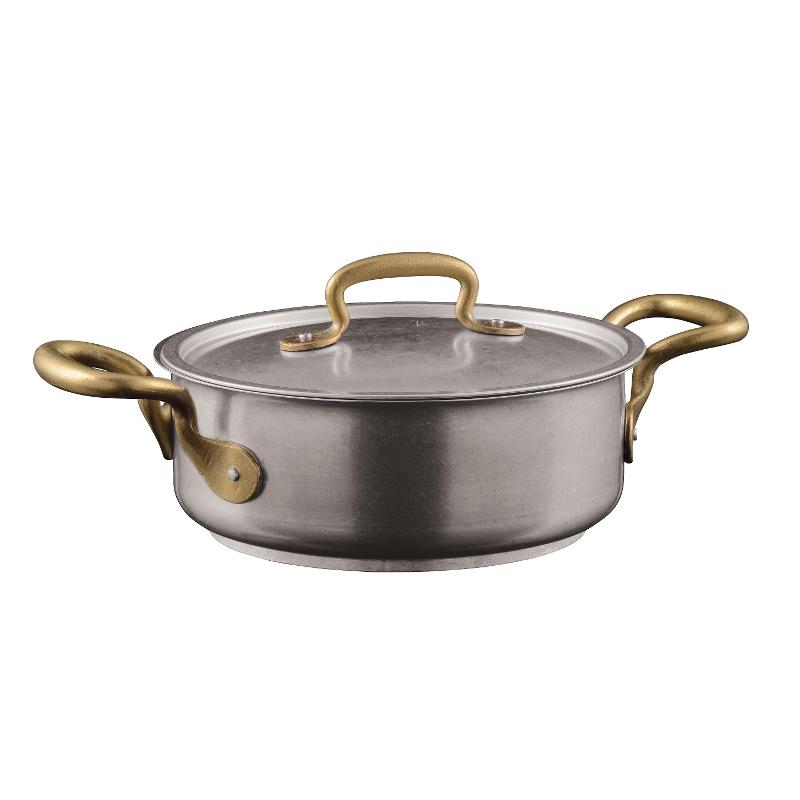 Sambonet 1965 Vintage - нержавеющая сталь matt 18/10 Жаровня с крышкой d: 24 см / h: 8 см / 3,7 л