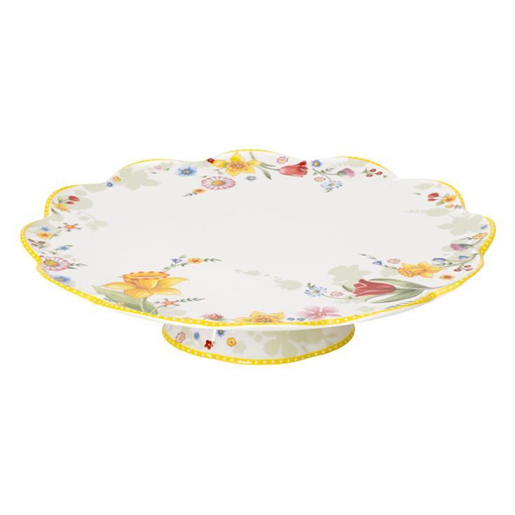 Villeroy & Boch Spring Awakening Tortenplatte auf Fuß 33 cm