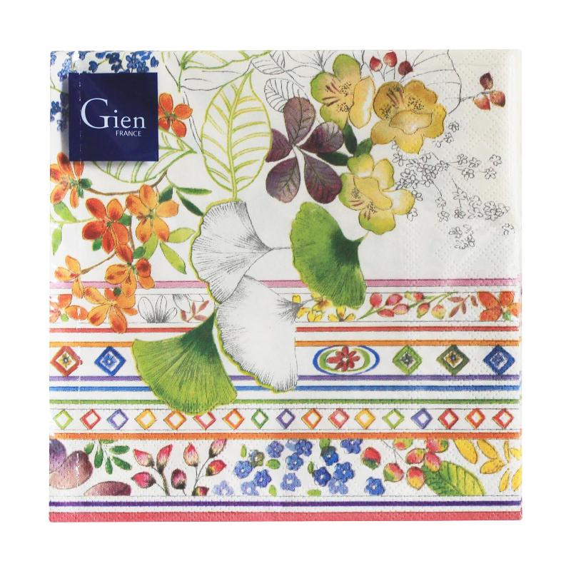 Gien Fayencerie Gien 'Bagatelle' Servietten 33x33 cm 20 Stück Bagatelle 8004BAGLSE