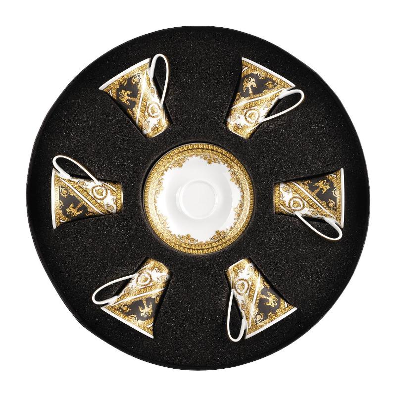 Rosenthal Versace I love Baroque Set 6 Espressotassen mit Untertassen 0,09 L