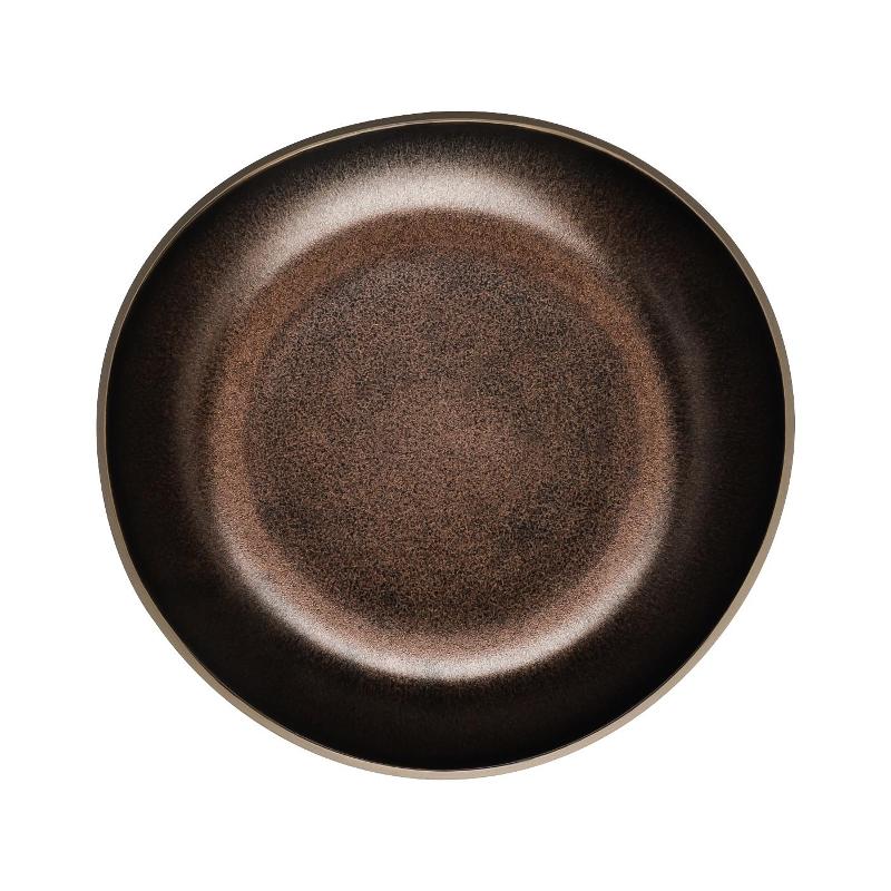 Rosenthal Junto Bronze - Steinzeug Teller tief 22 cm