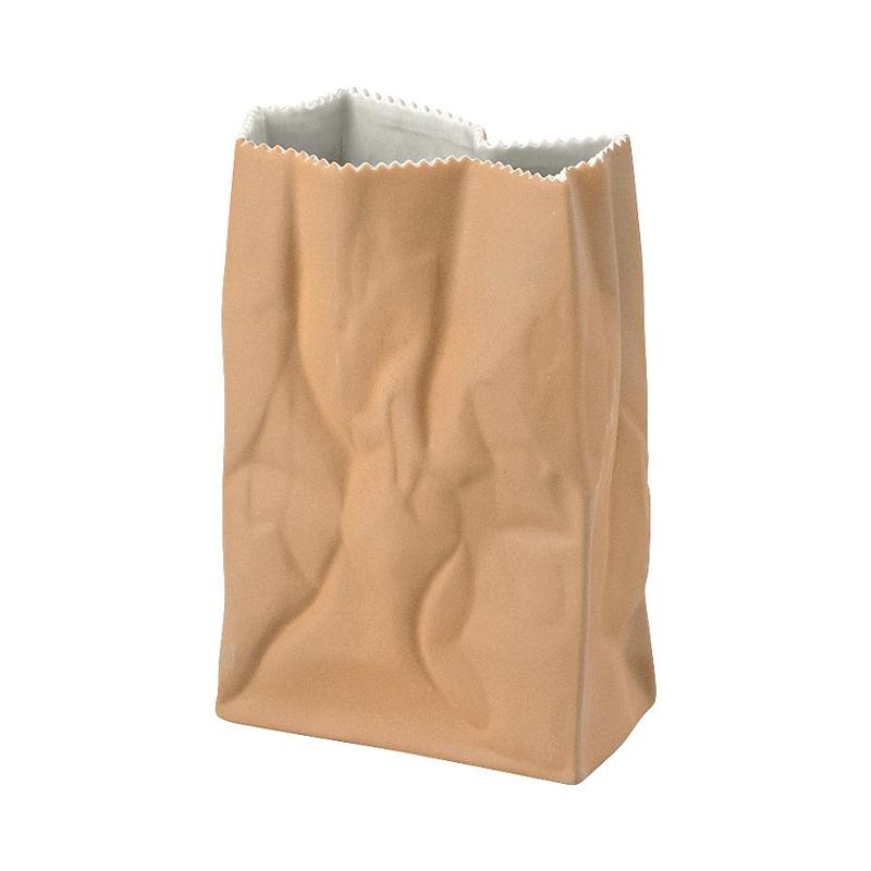Rosenthal studio-line Tütenvasen Vase Light Brown matte in gift box 18 cm