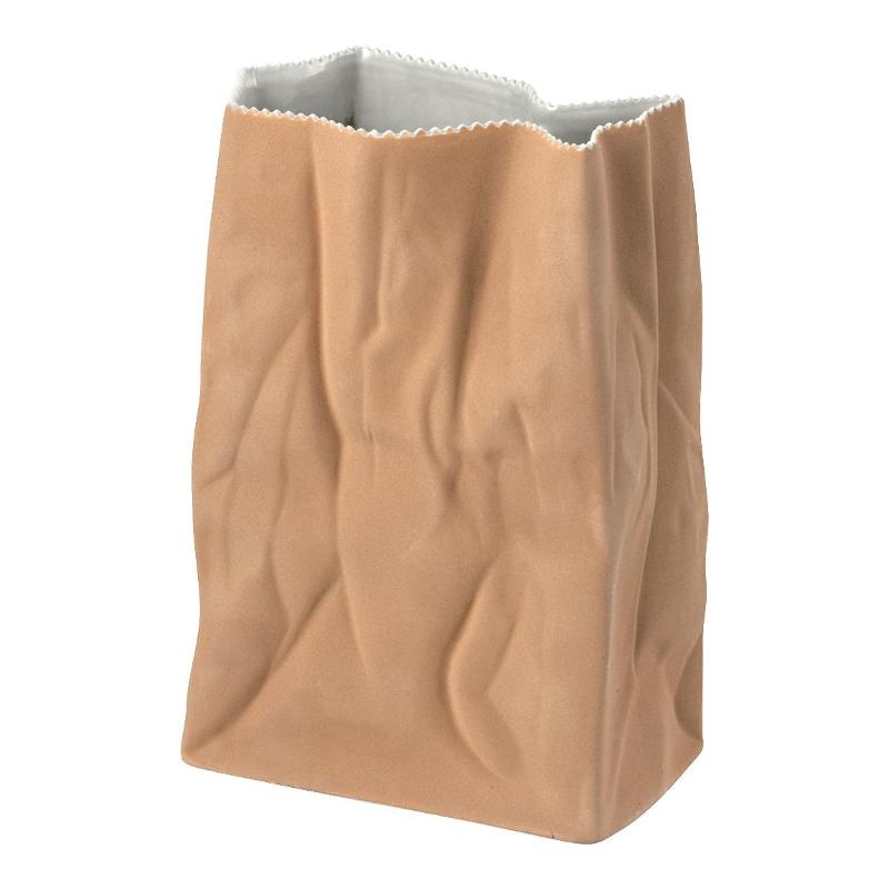Rosenthal studio-line Tütenvasen Matte light brown vase in gift box 28 cm