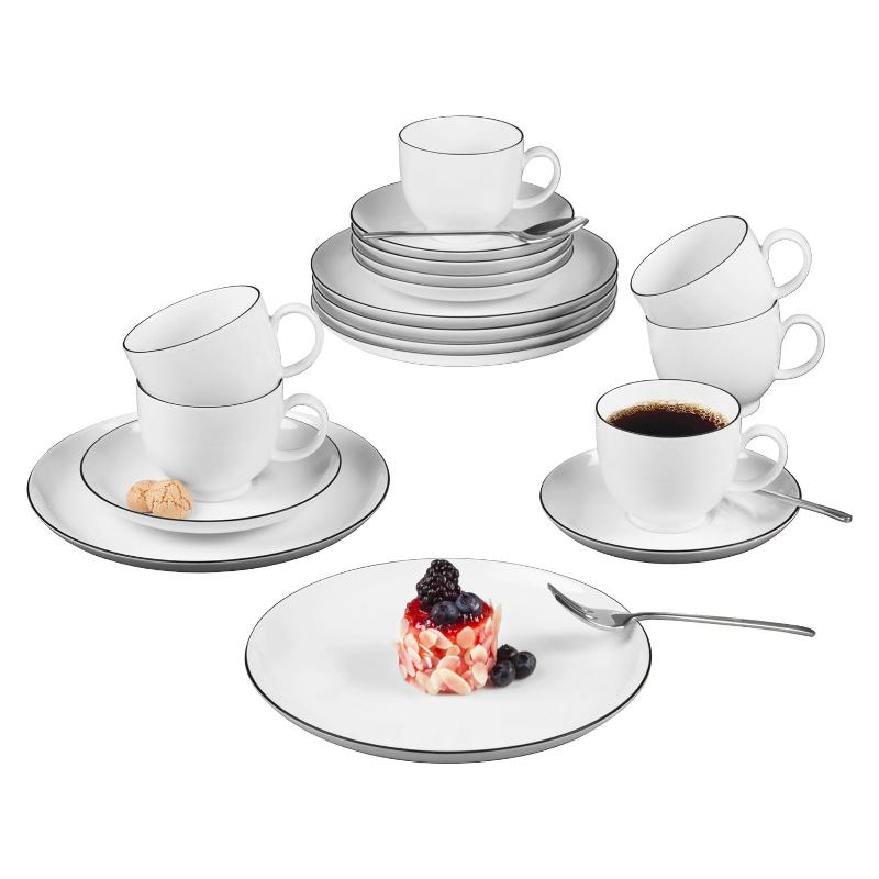 Seltmann Weiden Lido Black Line Кофейный набор 18 предметов
