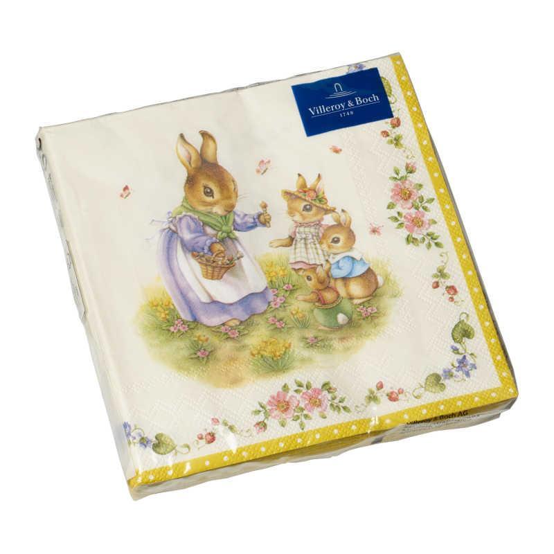Villeroy & Boch Oster Accessoires Lunch Napkin 'Rabbit Family' 20 pieces 33x33 cm