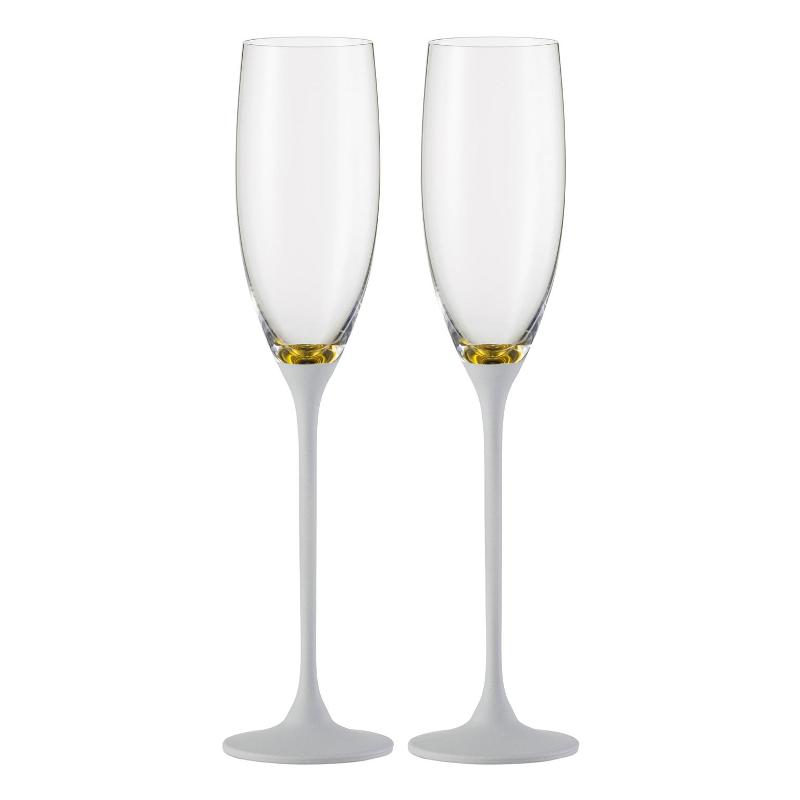 Eisch Champagner Exklusiv - Geschenkset Золото-белые бокалы для шампанского в подарочной коробке 2 шт. / 180 мл
