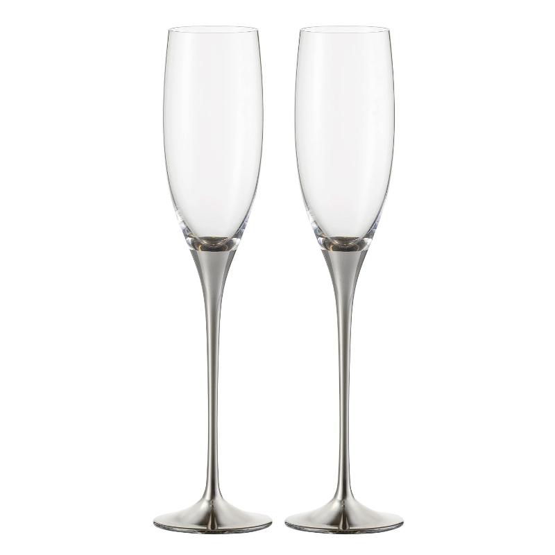 Eisch Champagner Exklusiv - Geschenkset Бокалы для шампанского платиновые в подарочной коробке 2 шт. / 180 мл