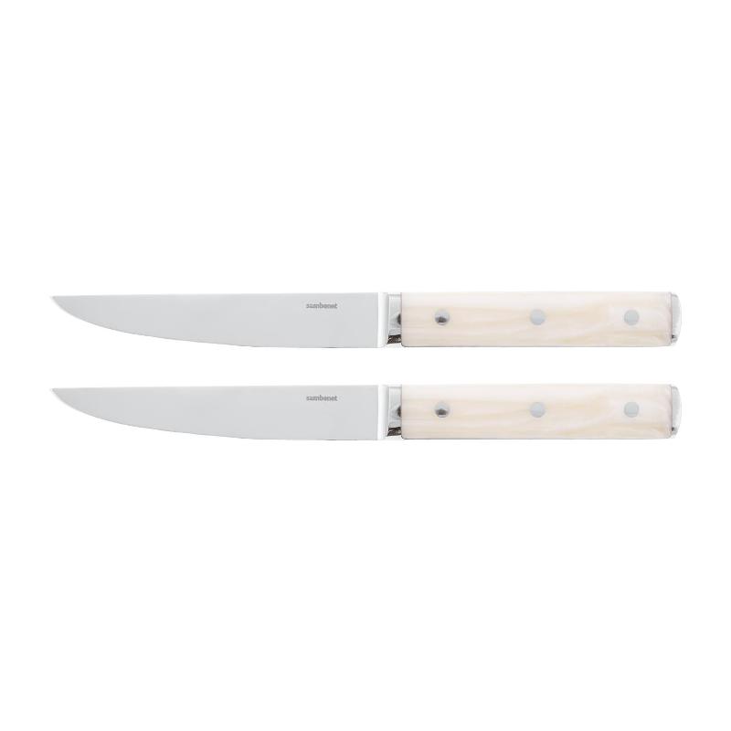 Sambonet Sirloin - Elfenbein-Effekt Steak knife set, smooth blade 2 pcs