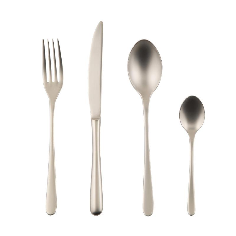 Sambonet Taste Antique - Edelstahl / PVD Champagner 24-piece cutlery set. Full tang / Monoblock