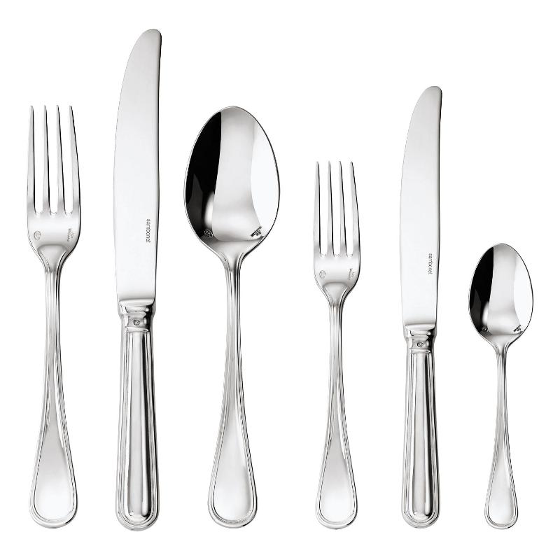 Sambonet Contour - Edelstahl versilbert Cutlery set 36 pcs. Full tang / Monoblock