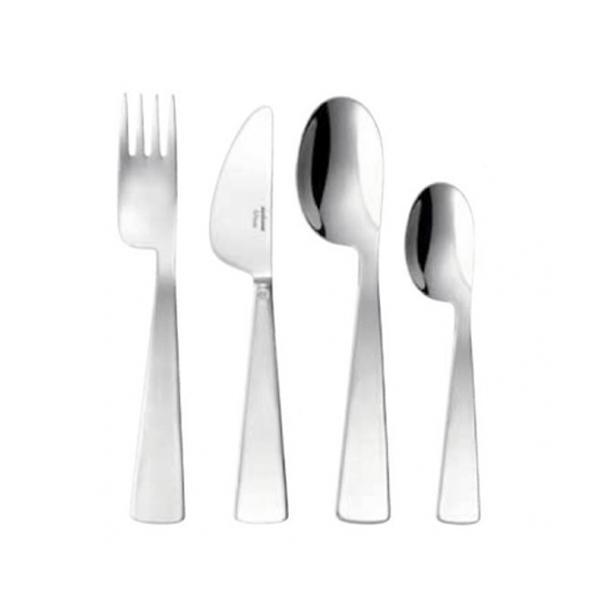 Sambonet Kids - Edelstahl versilbert Children's cutlery set Conca Gio Ponti 4 pieces