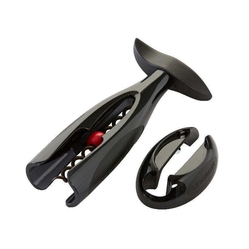 Le Creuset Weinaccessoires Corkscrew with capsule cutter Activ-Ball black GS-200 gift set 2 pieces