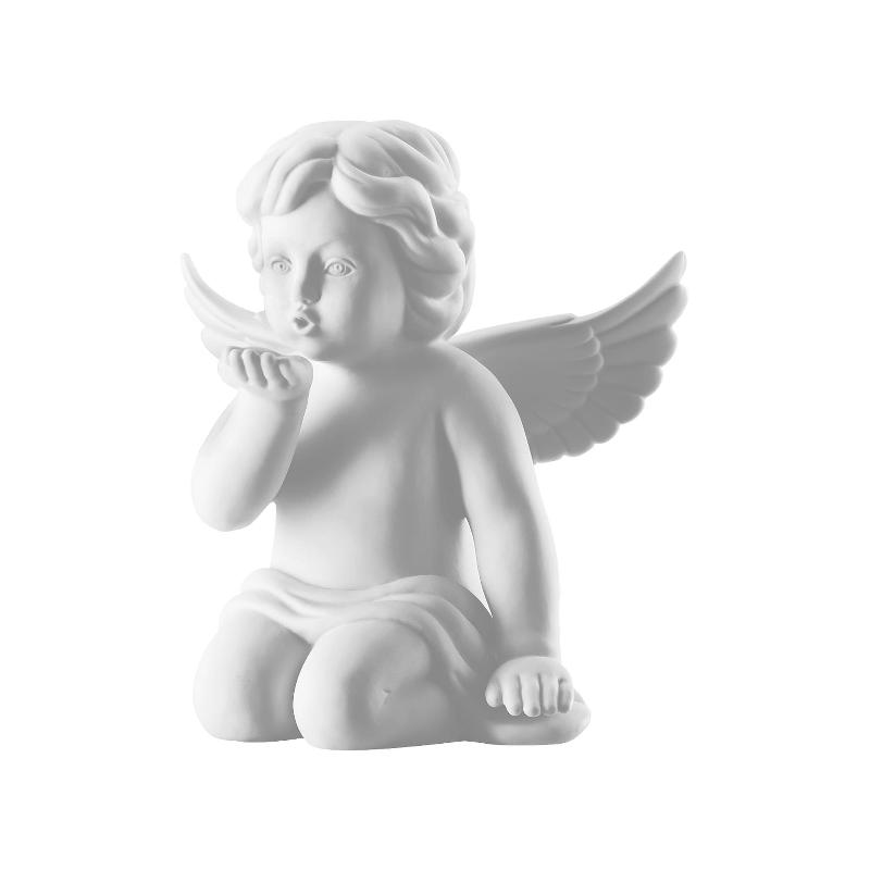 Rosenthal Engel Angel with hand kiss large white matte 14.5 cm