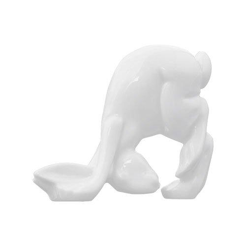 Fürstenberg Jahreshasen Hase 2005 - Der Akrobat 8 cm Jahreshasen PL17798 WEISS