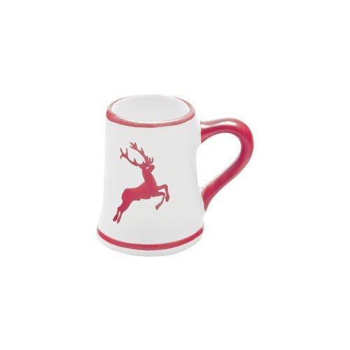 Gmundner керамика Rubinroter Hirsch Кувшин Stamperl h: 5,5 cm / 0,025 L