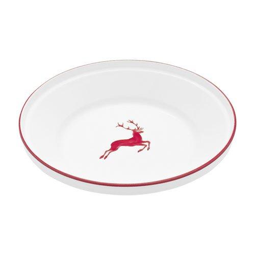 Gmundner Keramik Rubinroter Hirsch Reifschüssel ohne Henkel d: 28 cm / h: 6,6 cm