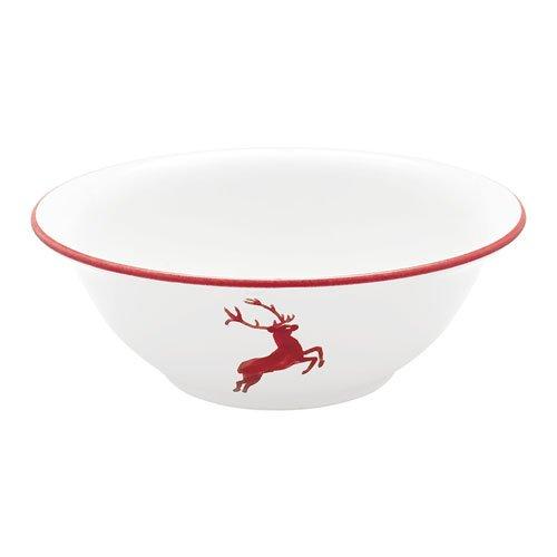Gmundner Keramik Rubinroter Hirsch Salatschüssel d: 33 cm / h: 14 cm / 4,5 L