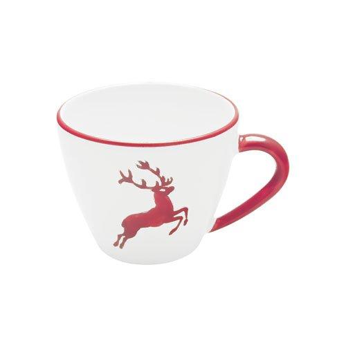 Gmundner Keramik Rubinroter Hirsch Kaffee-Obertasse Gourmet 0,2 L / h: 7,5 cm
