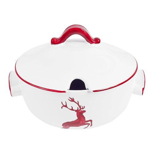 Gmundner Keramik Rubinroter Hirsch Smooth soup pot 2 L / h: 18 cm
