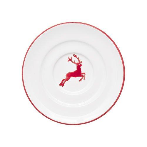 Gmundner Keramik Rubinroter Hirsch Kaffee-Untertasse Gourmet d: 16 cm