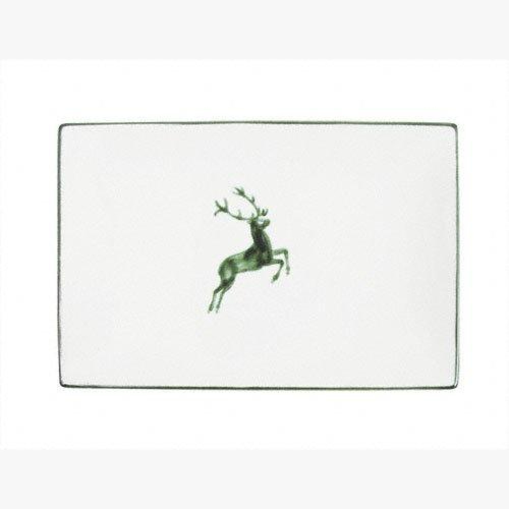 Gmundner Keramik Grüner Hirsch Rectangular plate 30x20x2.5 cm