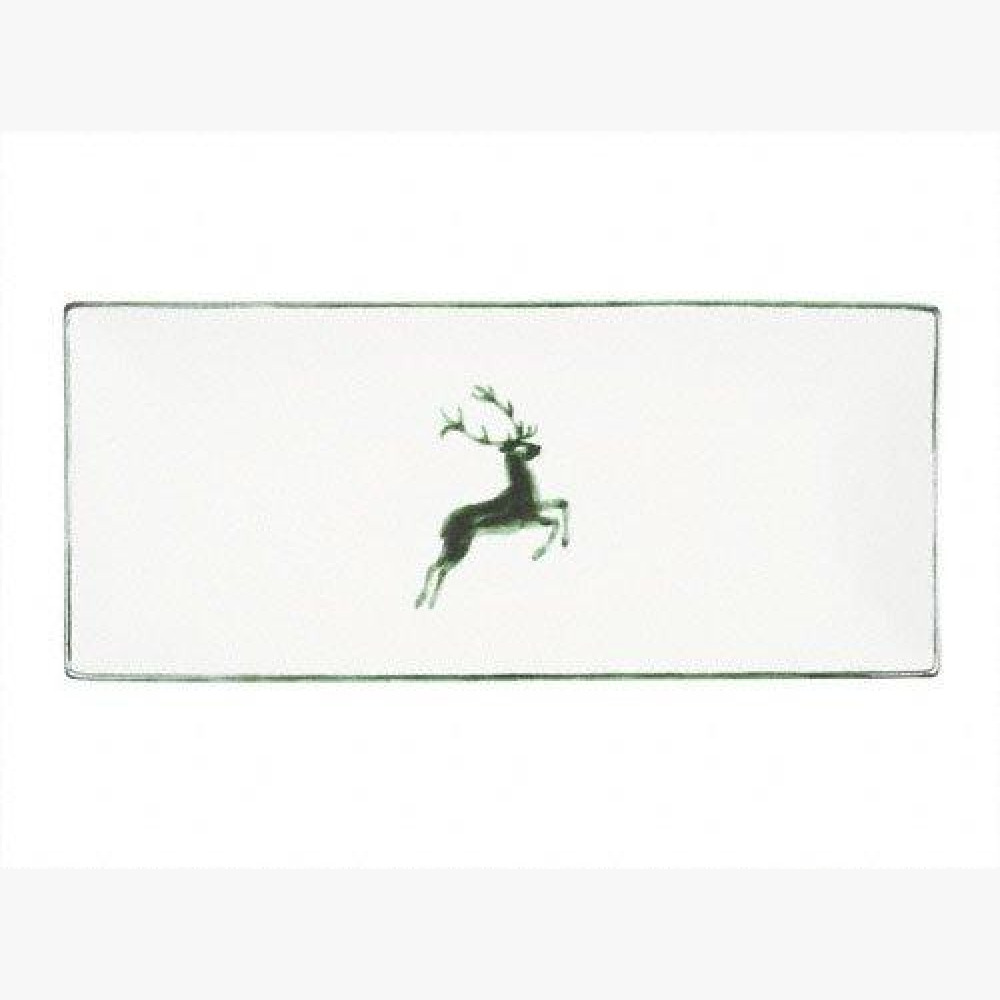 Gmundner Keramik Grüner Hirsch Rectangular plate 36x15x2.8 cm