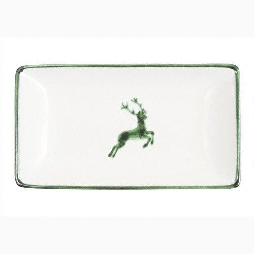 Gmundner Keramik Grüner Hirsch Snack bowl 22x11x2,7 cm