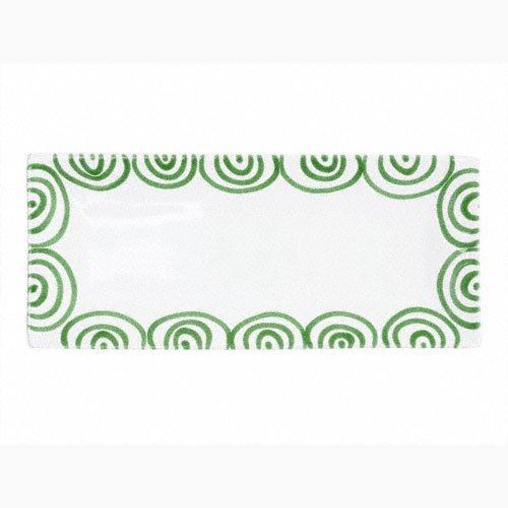 Gmundner Keramik Grüngeflammt Rectangular plate 36x15x2.8 cm