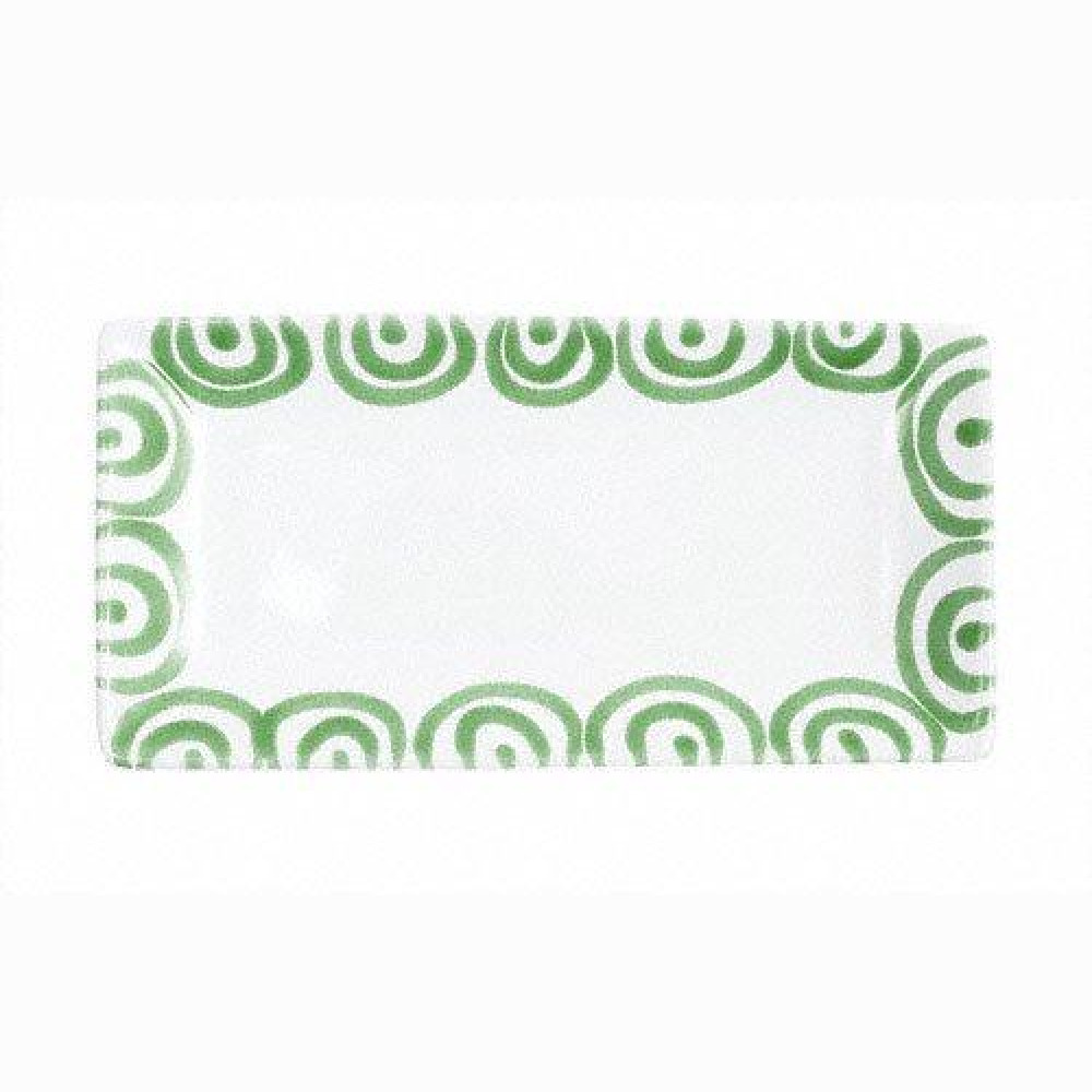 Gmundner Keramik Grüngeflammt Snack bowl 22x11x2,7 cm