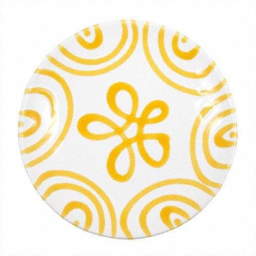 Gmundner Keramik Gelbgeflammt Kaffee-/Tee-Untertasse Cup d: 15 cm / h: 2,5 cm